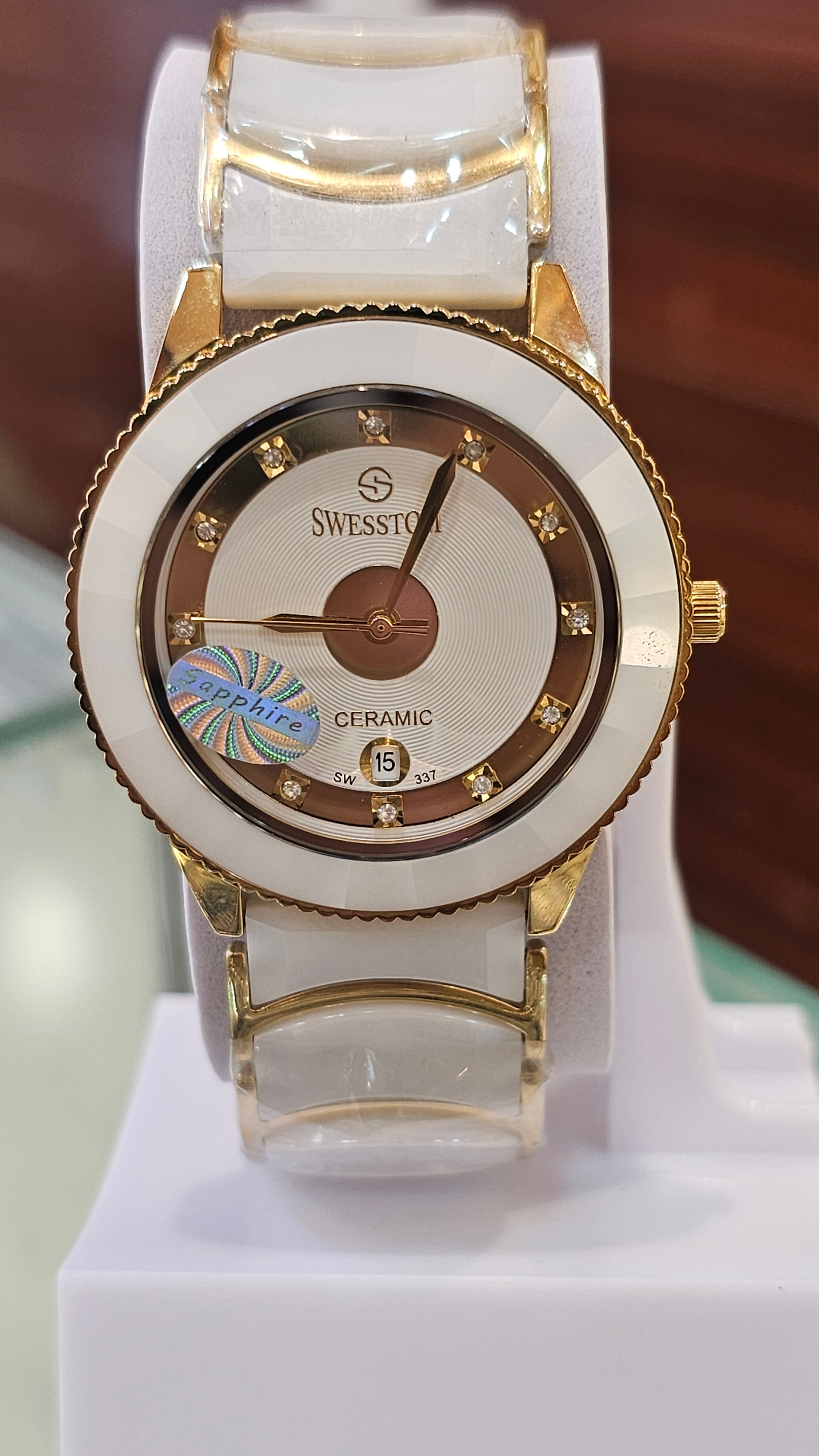 💎 ORIGINAL SWISSTON FULL STONE WATCH – LUXURY YOU CAN WEAR