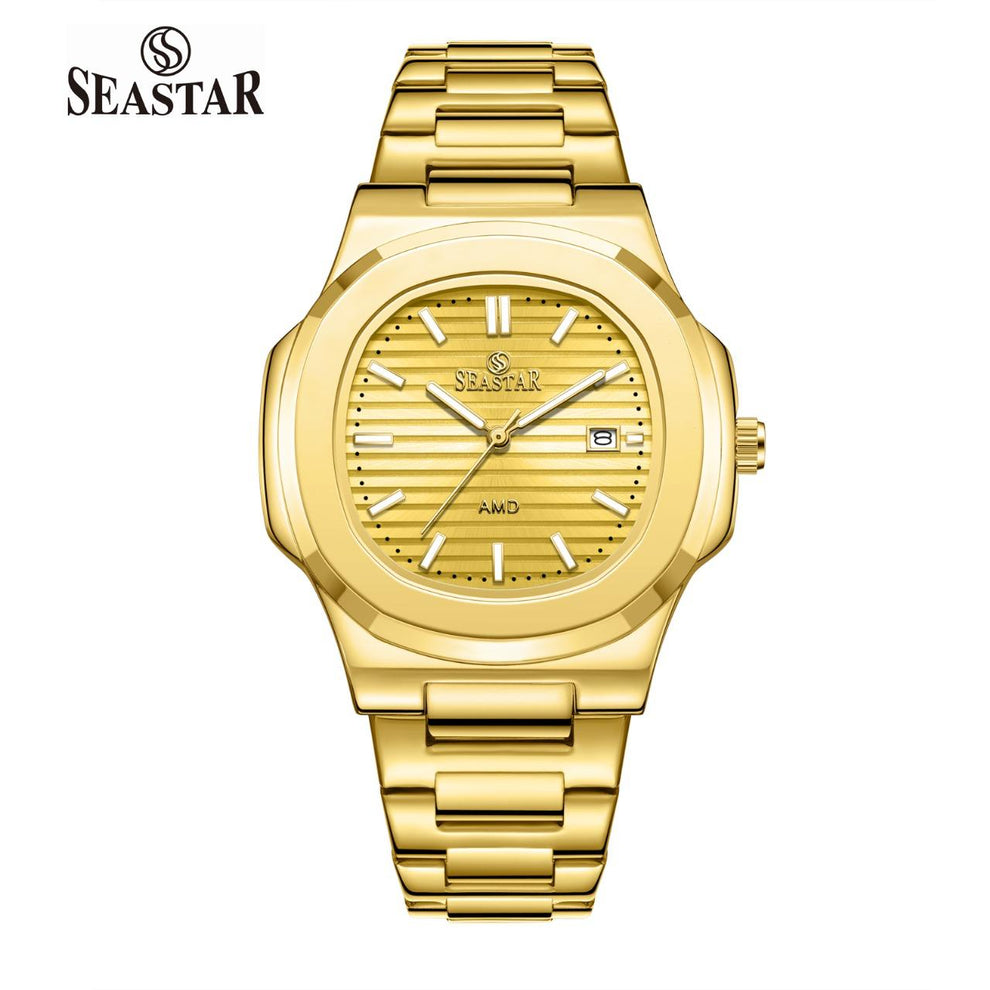 SEASTAR SS-9489 – Men’s Gold Stainless Steel Luxury Watch