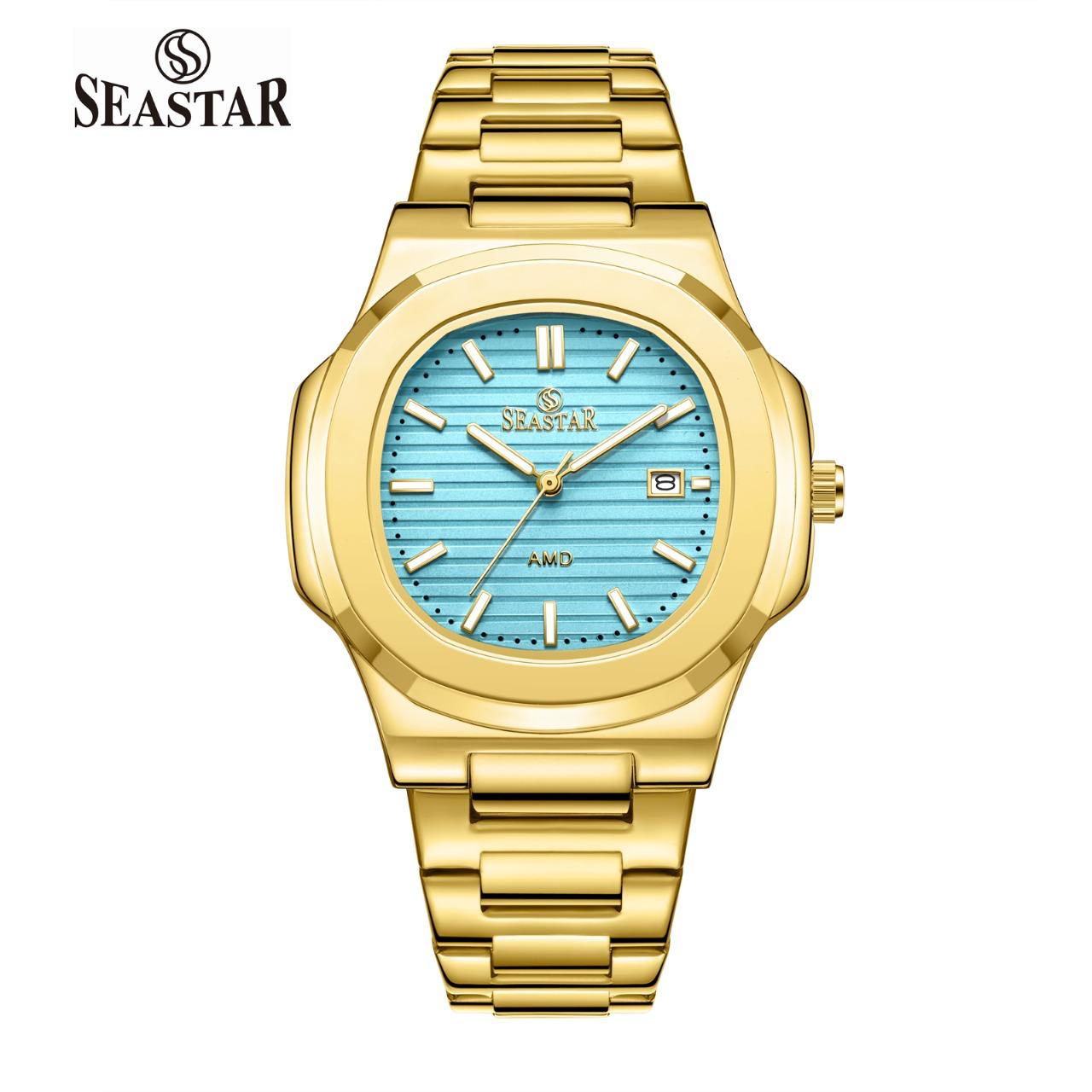 SEASTAR SS-9489 – Men’s Gold Stainless Steel Luxury Watch