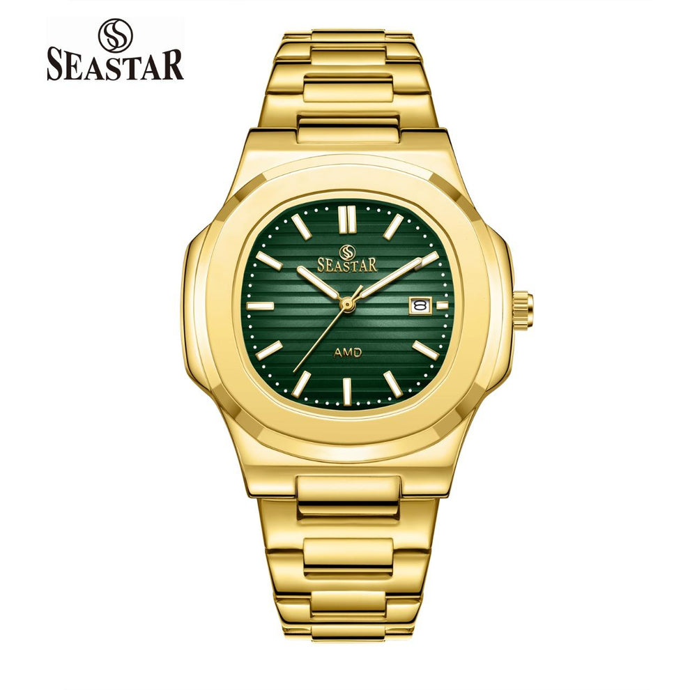 SEASTAR SS-9489 – Men’s Gold Stainless Steel Luxury Watch