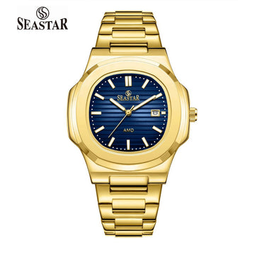 SEASTAR SS-9489 – Men’s Gold Stainless Steel Luxury Watch