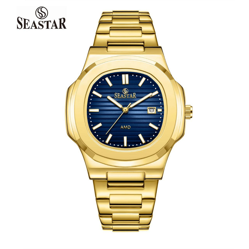 SEASTAR SS-9489 – Men’s Gold Stainless Steel Luxury Watch
