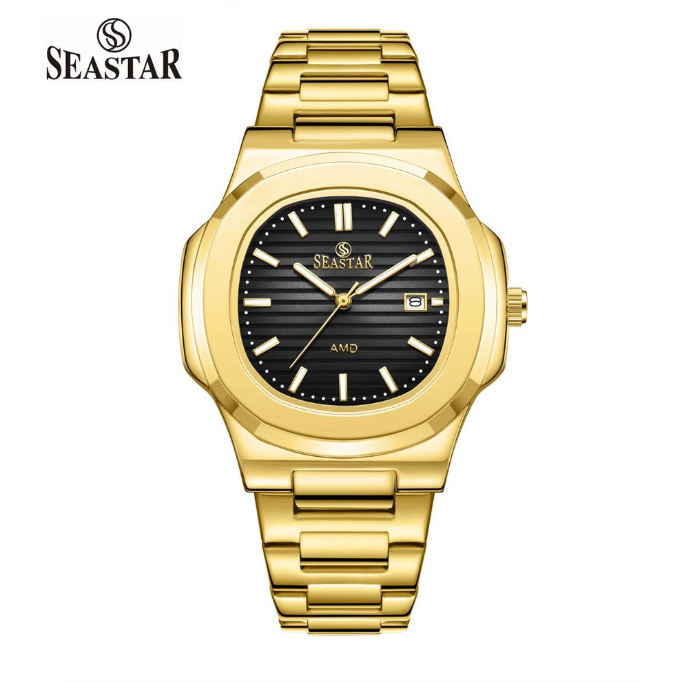 SEASTAR SS-9489 – Men’s Gold Stainless Steel Luxury Watch