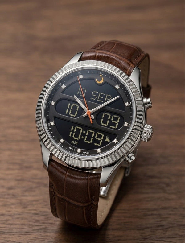 Al - Fajr Dual Time Watch — Model VB1005H - D | Azan Alarm | Qibla | Sapphire Glass - Sumalani Watch Center