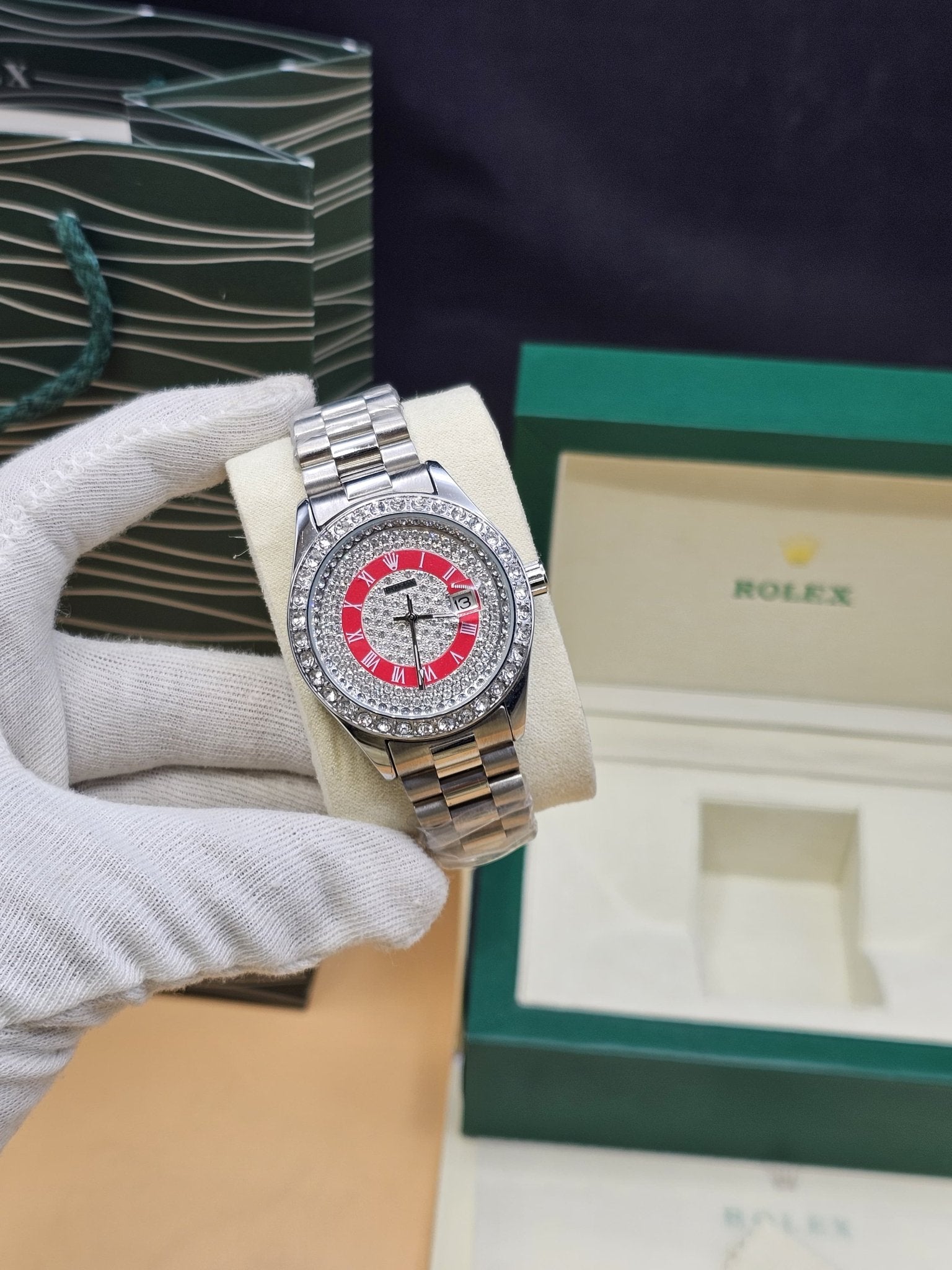 Brand New ROLEX Watch – Full Stone Edition - Sumalani Watch Center