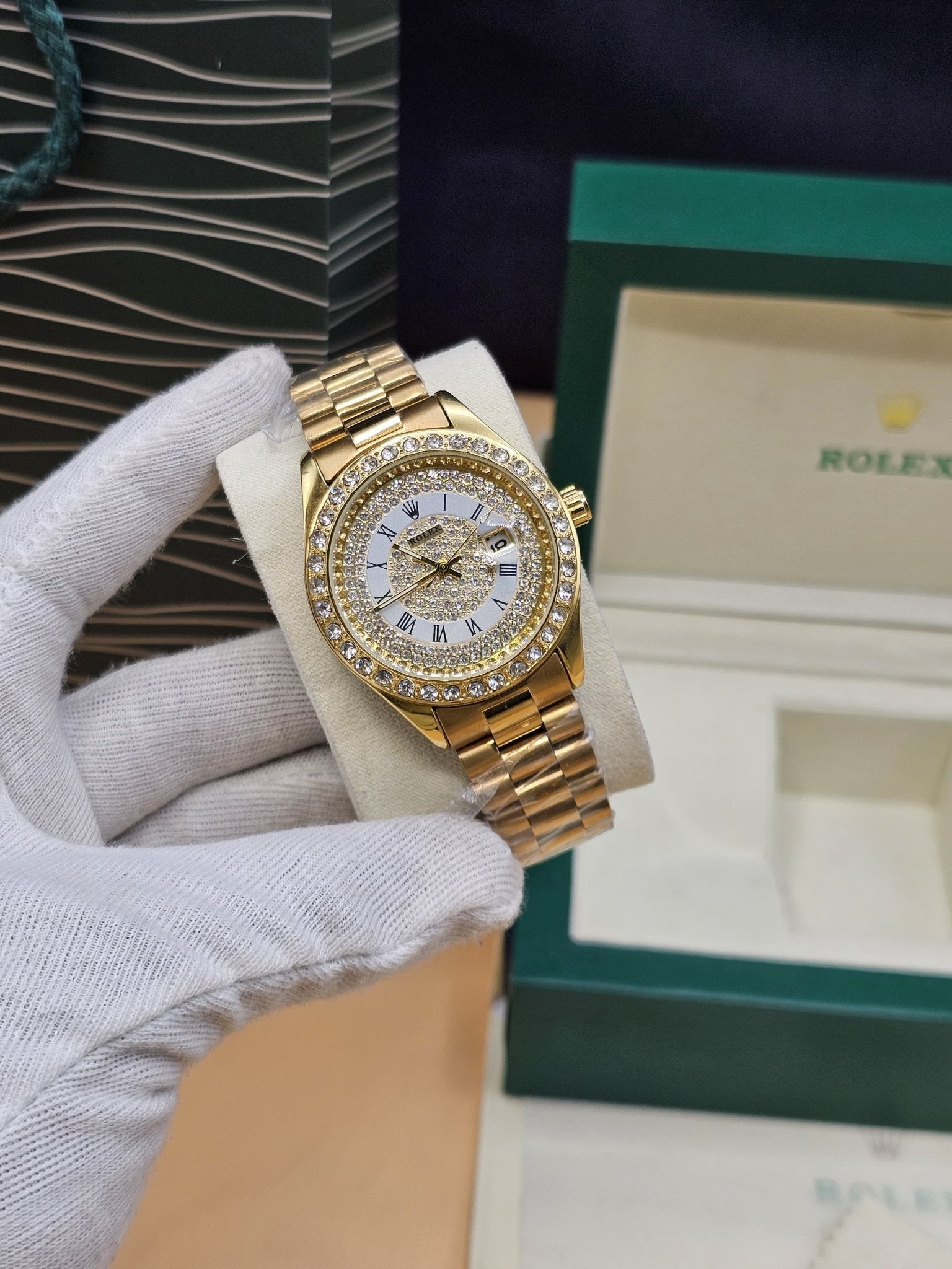 Brand New ROLEX Watch – Full Stone Edition - Sumalani Watch Center