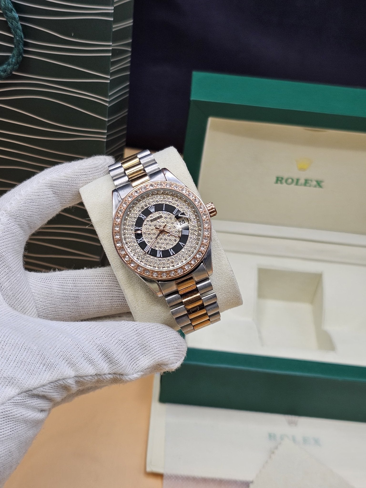 Brand New ROLEX Watch – Full Stone Edition - Sumalani Watch Center