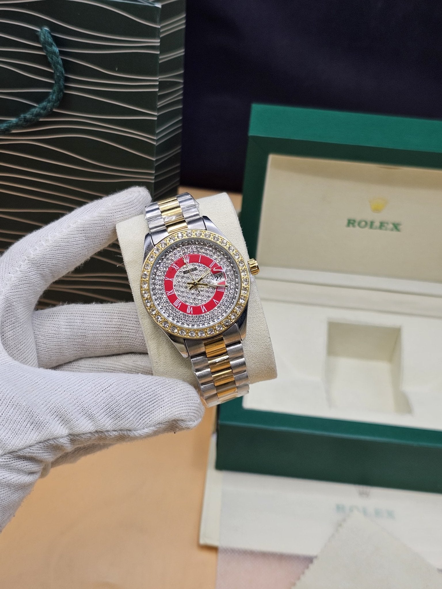 Brand New ROLEX Watch – Full Stone Edition - Sumalani Watch Center