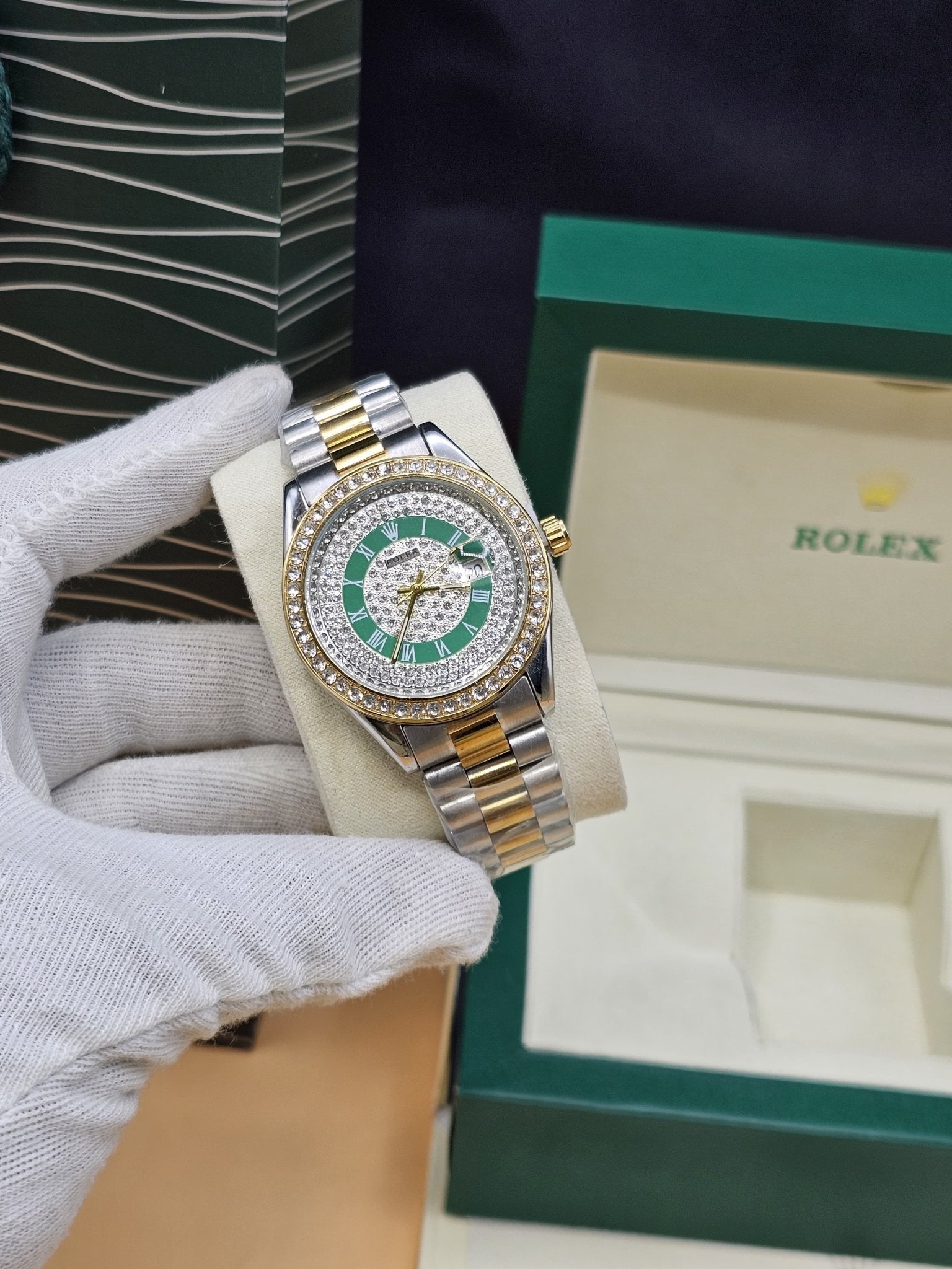 Brand New ROLEX Watch – Full Stone Edition - Sumalani Watch Center