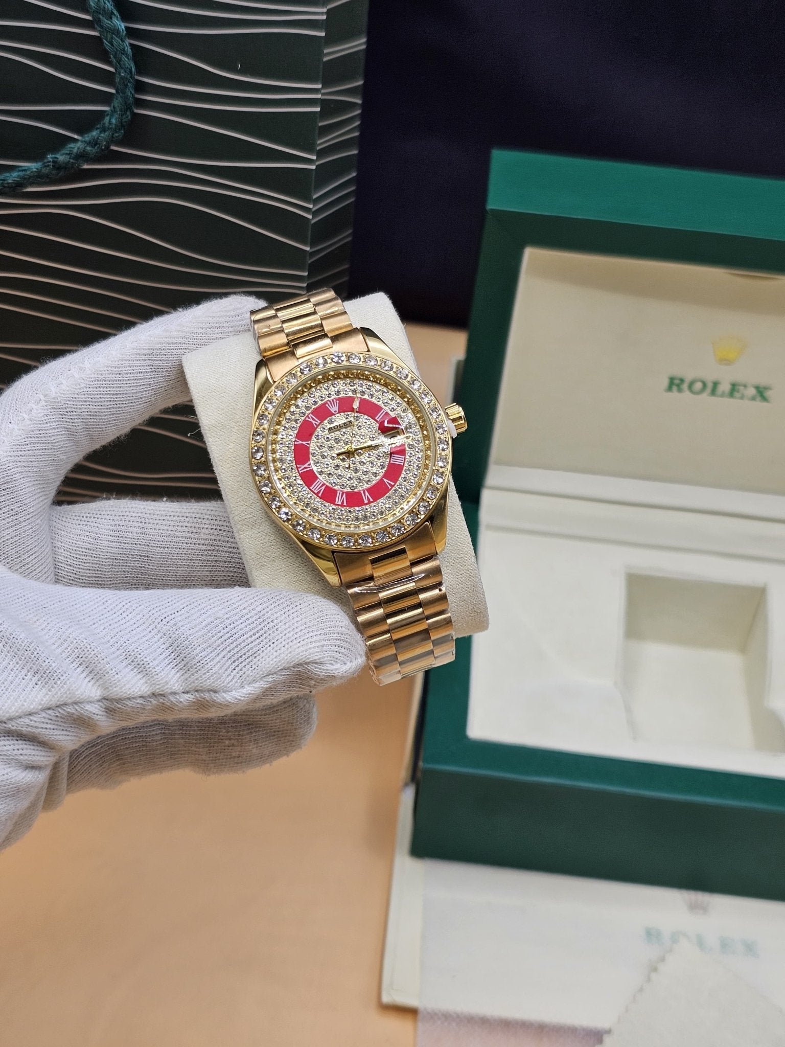 Brand New ROLEX Watch – Full Stone Edition - Sumalani Watch Center