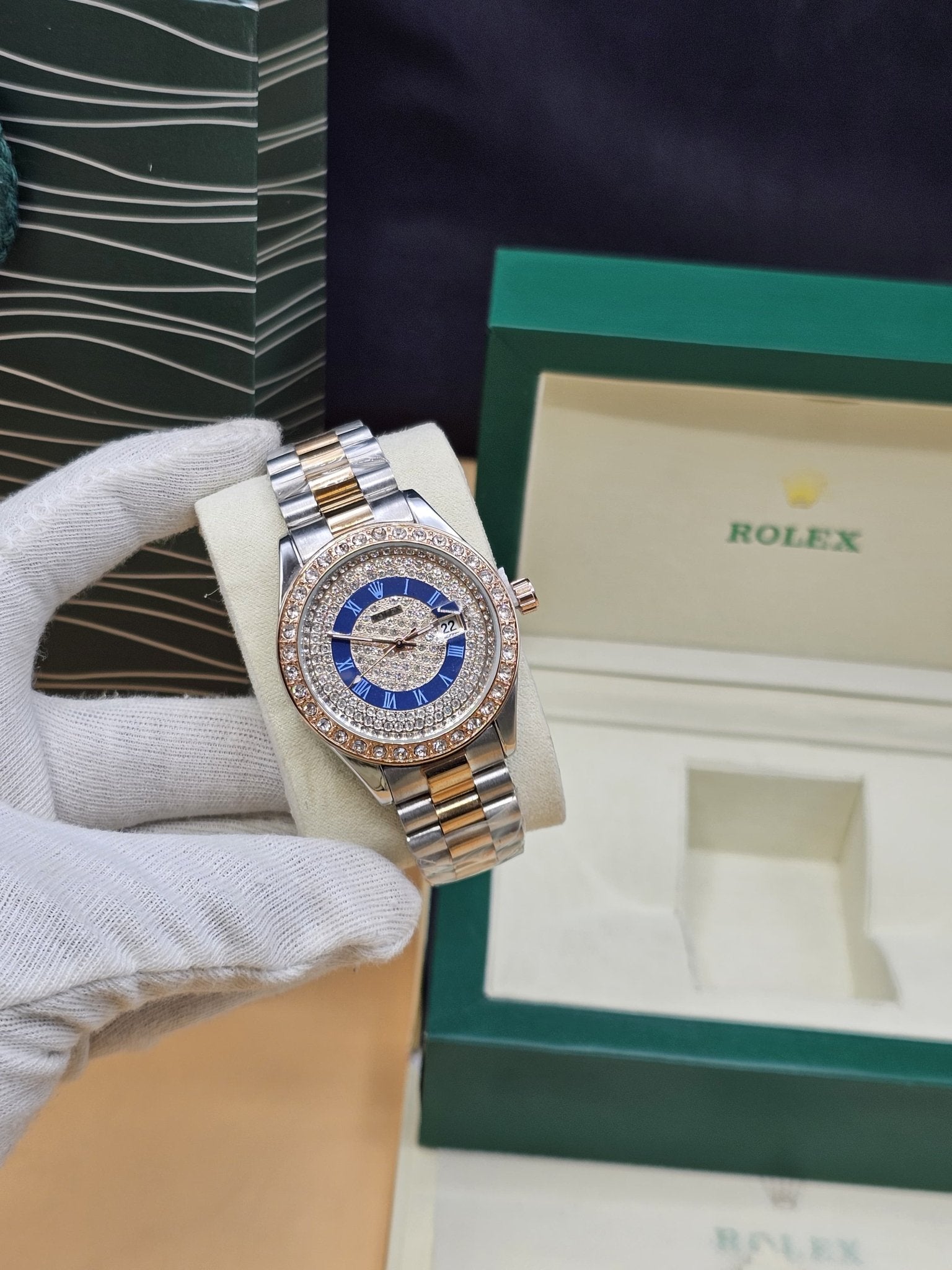 Brand New ROLEX Watch – Full Stone Edition - Sumalani Watch Center