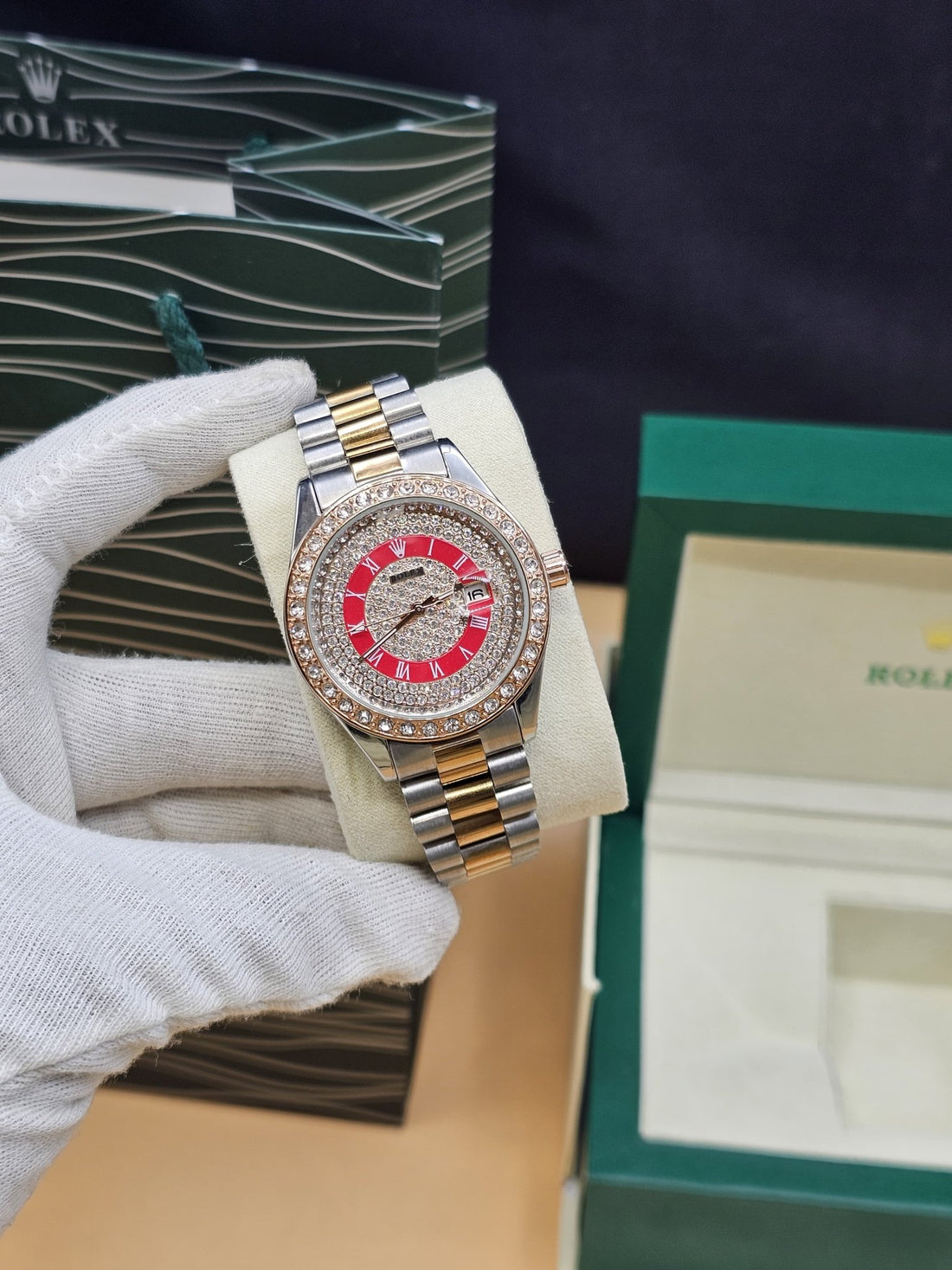 Brand New ROLEX Watch – Full Stone Edition - Sumalani Watch Center