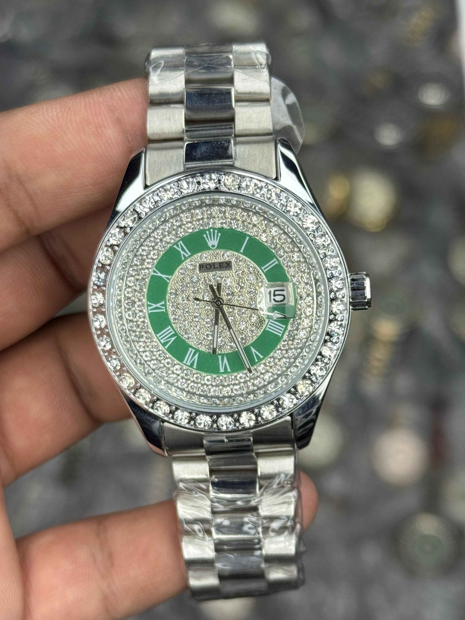 RLX Day - Date Full Diamond Dial – Luxury Edition - Sumalani Watch Center