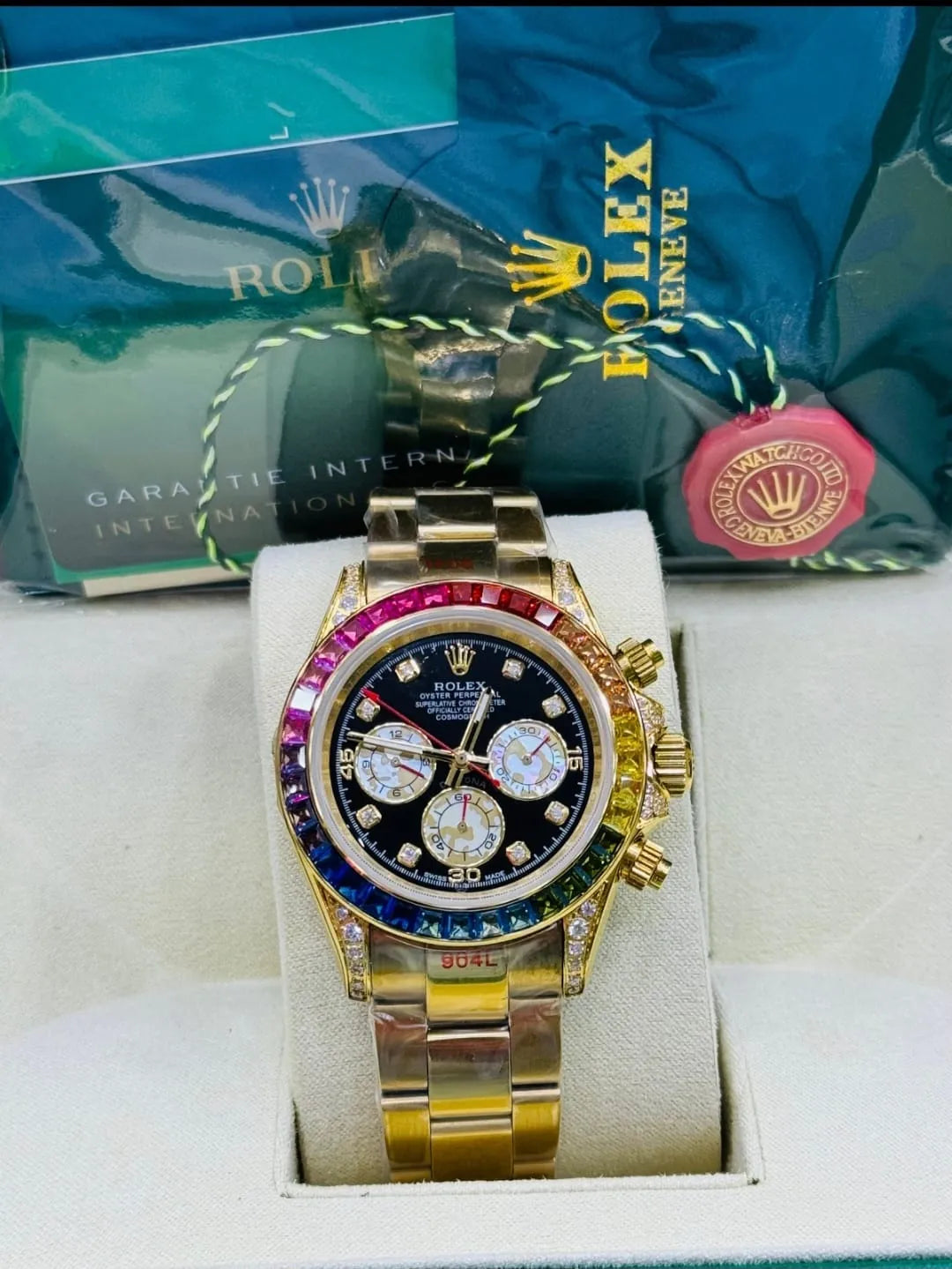Rolex Rainbow Bezel – Automatic Master Copy - Sumalani Watch Center