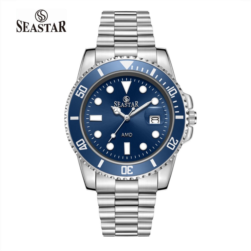 Seastar AMD5839M – Stainless Steel Men’s Luxury Watch - Sumalani Watch Center