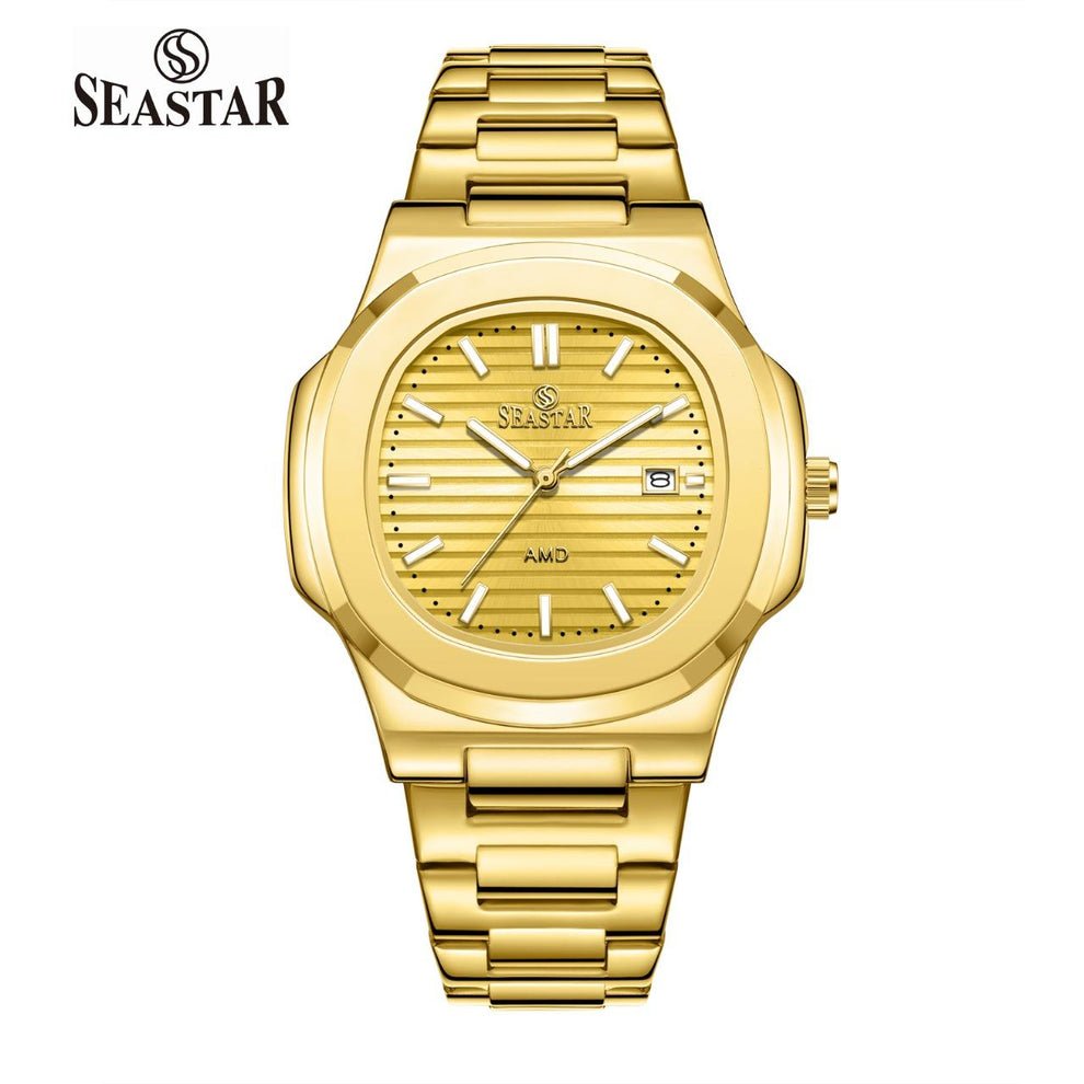 SEASTAR SS - 9489 – Men’s Gold Stainless Steel Luxury Watch - Sumalani Watch Center