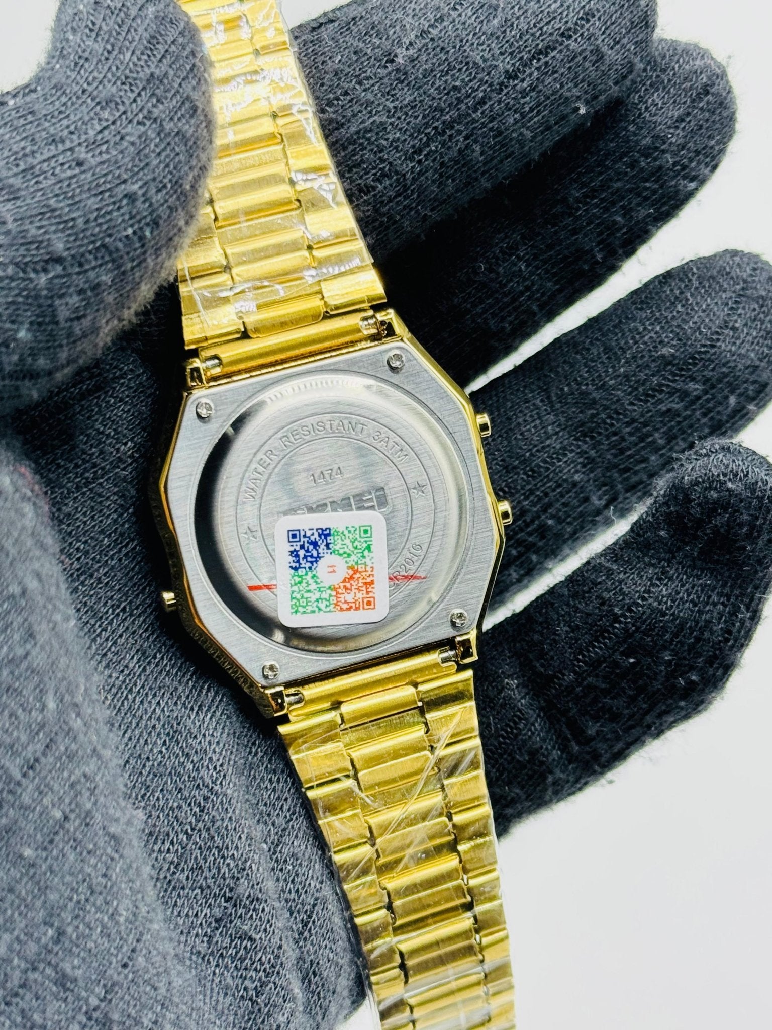 SKMEI 1474 Digital Watch – Golden Stone Bazal Edition - Sumalani Watch Center